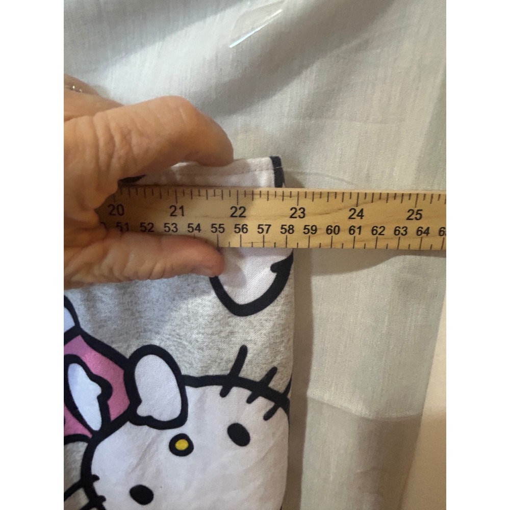 Hello Kitty Pajama Pants Women's 3X Gray Pink Sleep Lounge Pants Pockets - Picture 5 of 6